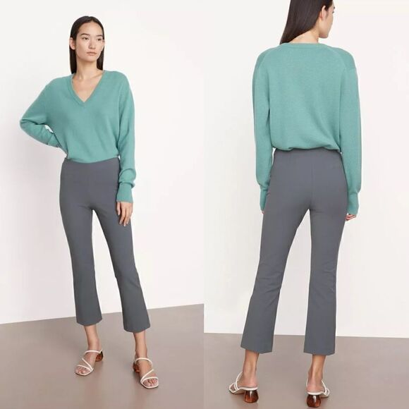 VINCE High-Waist Crop Flare Pant in grey - Picture 1 of 9